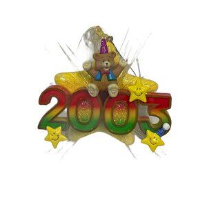 Heirloom Collection 2003 Commemorative Fiber Optic Christmas Ornament Bear Star‎